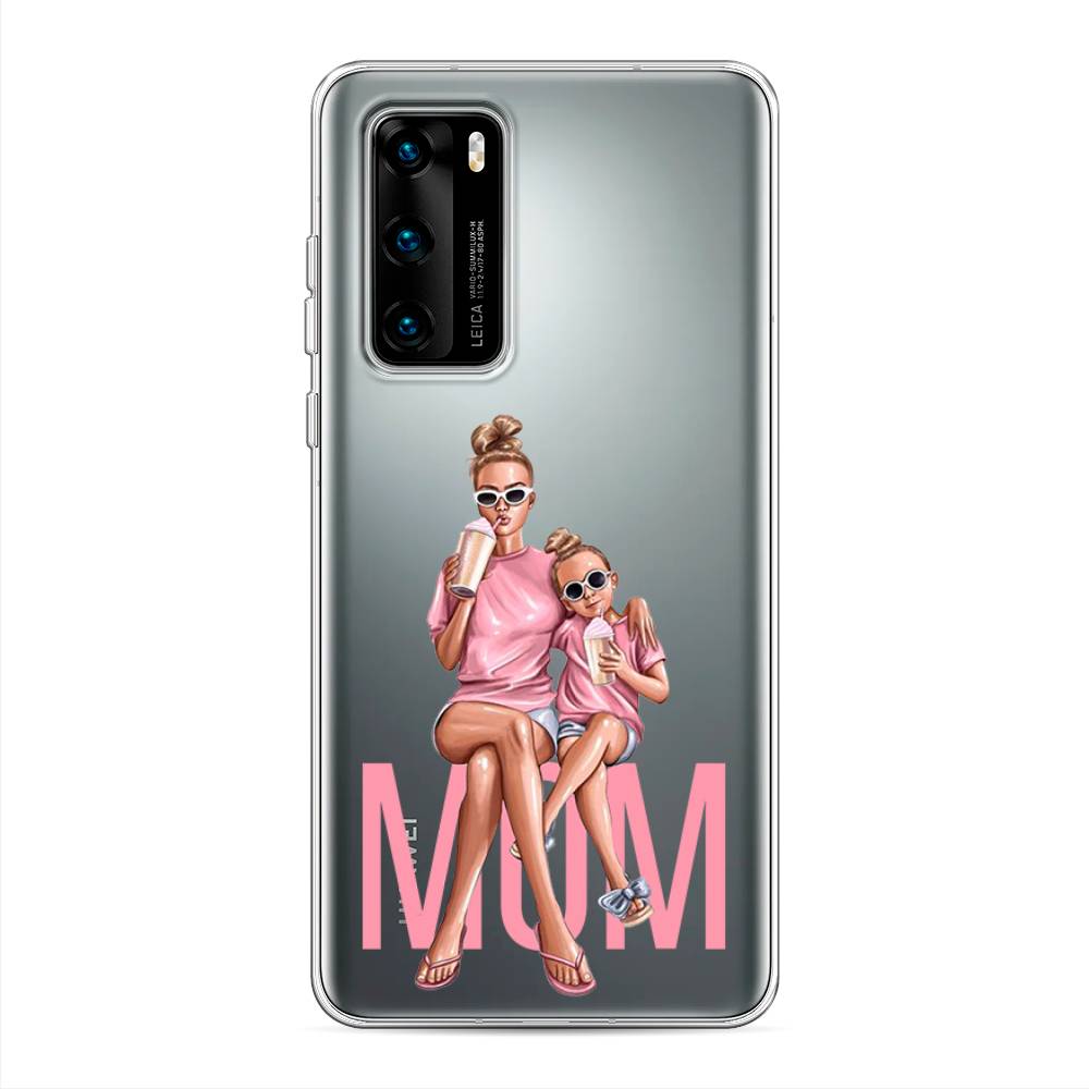 

Чехол Awog на Huawei P40 "Lovely mom", Синий;бежевый;розовый, 610850-7