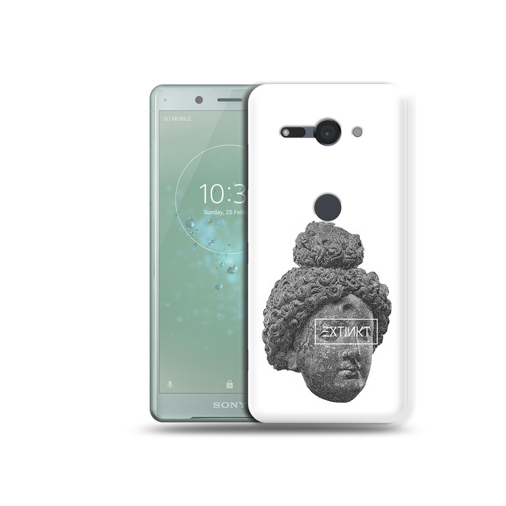 

Чехол MyPads Tocco для Sony Xperia XZ2 Compact каменное лицо девушки, Прозрачный, Tocco