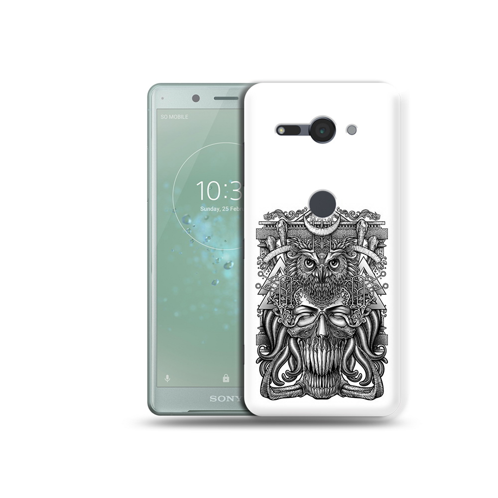 

Чехол MyPads Tocco для Sony Xperia XZ2 Compact зубастая сова, Прозрачный, Tocco