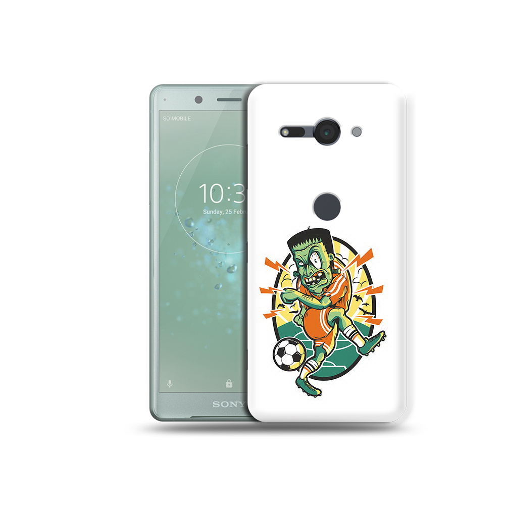 

Чехол MyPads Tocco для Sony Xperia XZ2 Compact зомби футболист, Прозрачный, Tocco