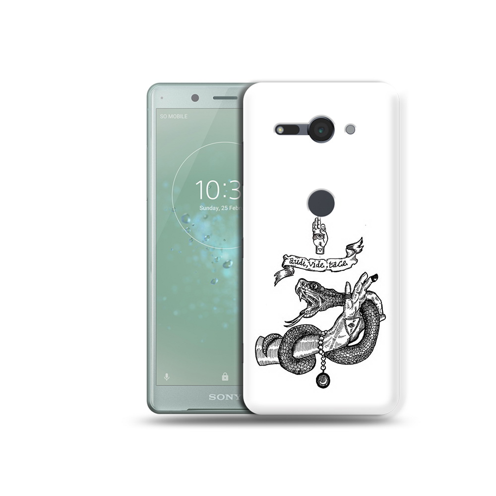 

Чехол MyPads Tocco для Sony Xperia XZ2 Compact змея на руке рисунок, Прозрачный, Tocco