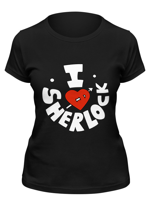 

Футболка женская Printio I love sherlock черная XL, Черный, I love sherlock