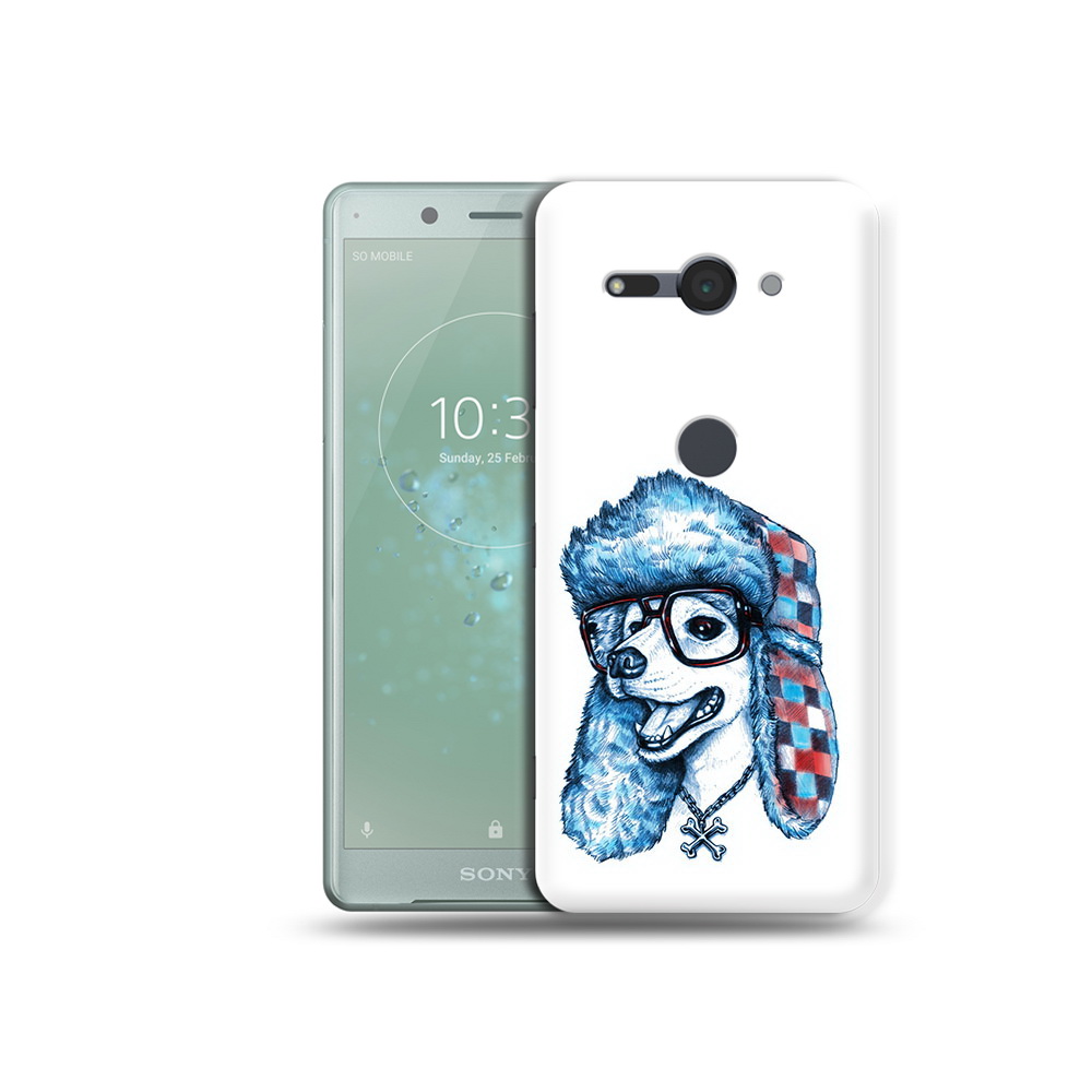 

Чехол MyPads Tocco для Sony Xperia XZ2 Compact зимний пес, Прозрачный, Tocco