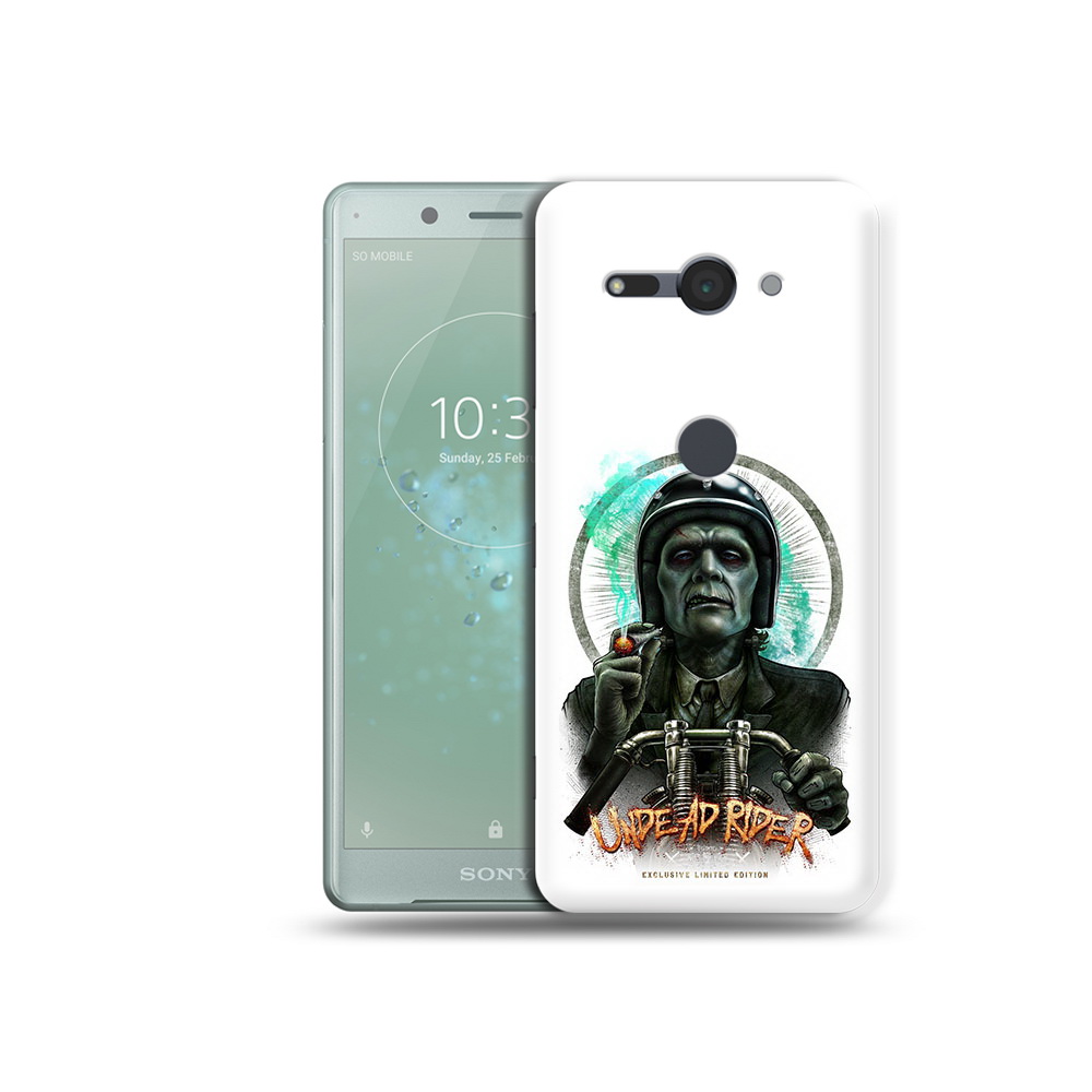 

Чехол MyPads Tocco для Sony Xperia XZ2 Compact зеленый мужчина с сигаретой на мотоцикле, Прозрачный, Tocco