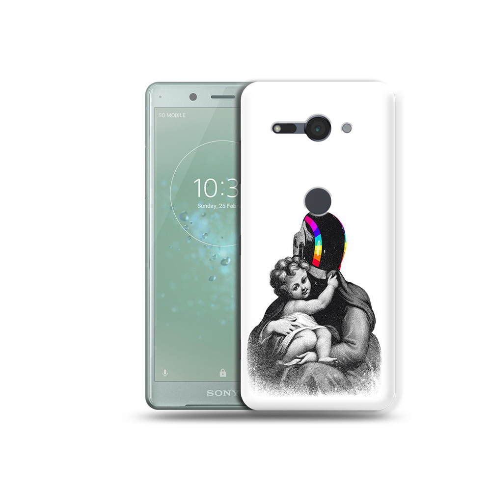 

Чехол MyPads Tocco для Sony Xperia XZ2 Compact защитник в шлеме, Прозрачный, Tocco