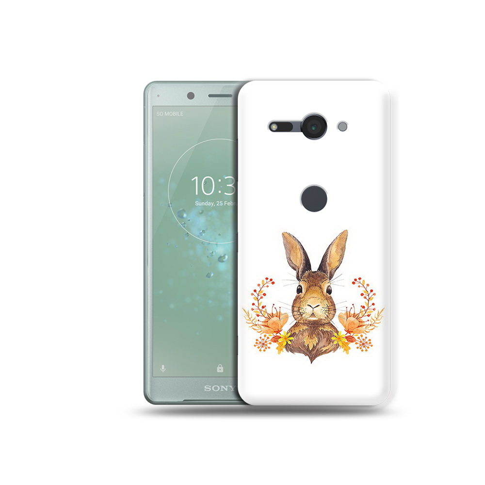 

Чехол MyPads Tocco для Sony Xperia XZ2 Compact зайка в цветах, Прозрачный, Tocco