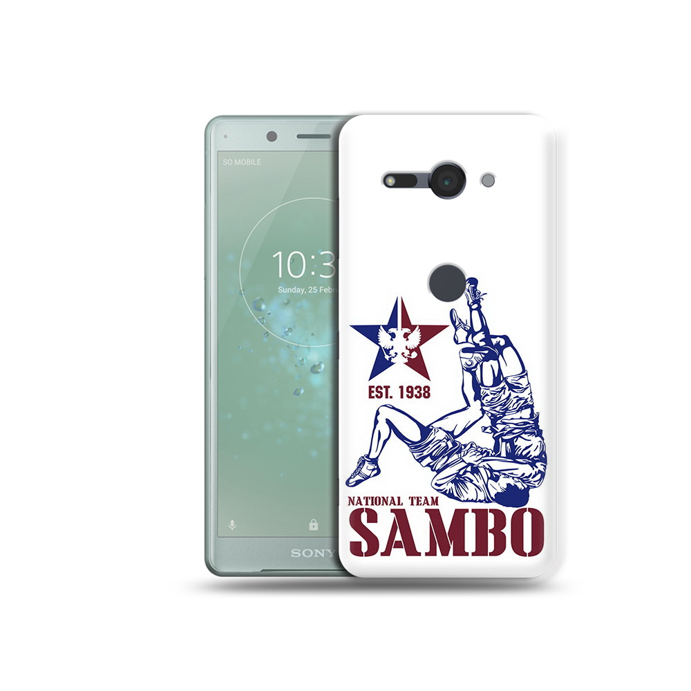 

Чехол MyPads Tocco для Sony Xperia XZ2 Compact единоборства самбо, Прозрачный, Tocco
