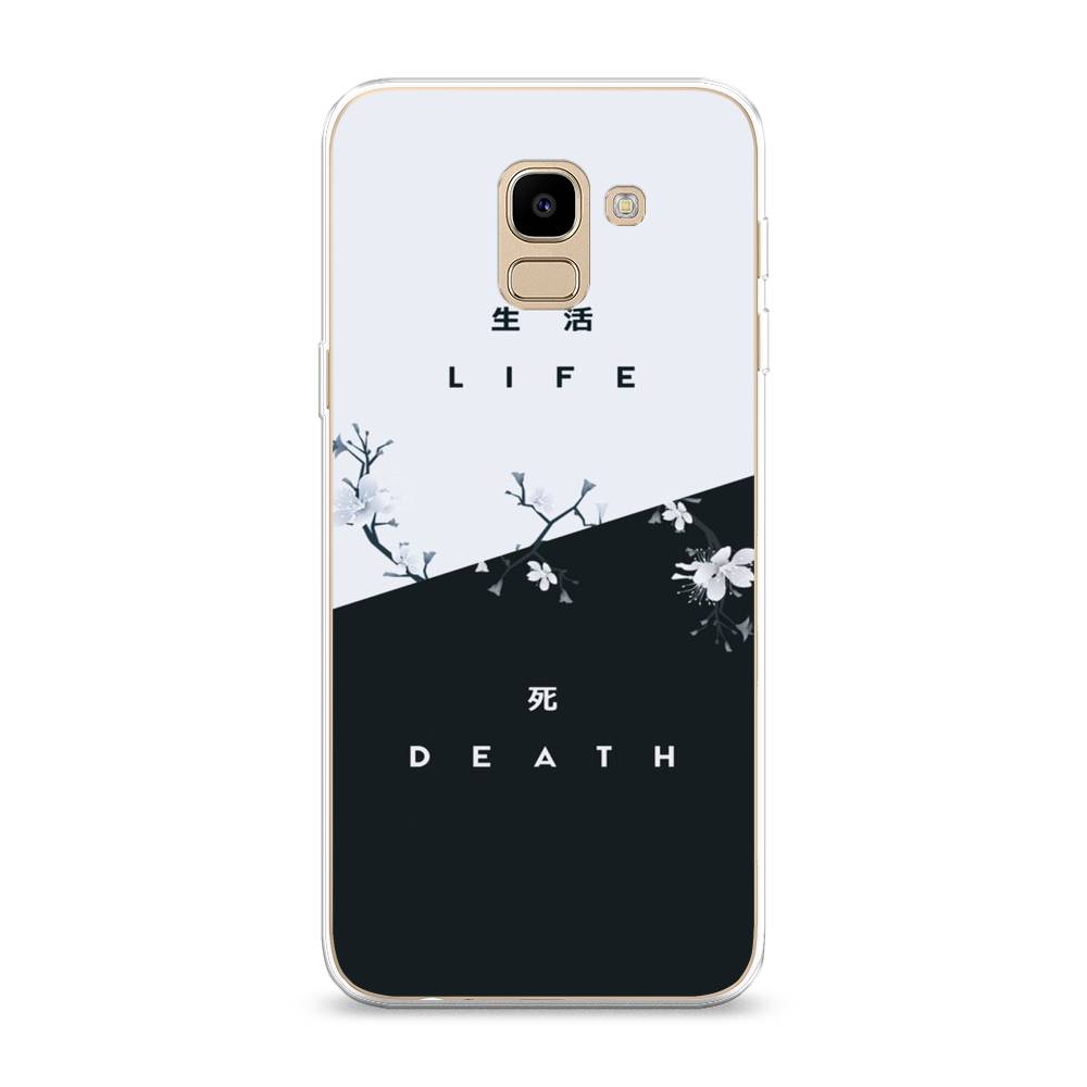 

Чехол Awog на Samsung Galaxy J6 2018 "Life and death", Черный;серый, 26150-7