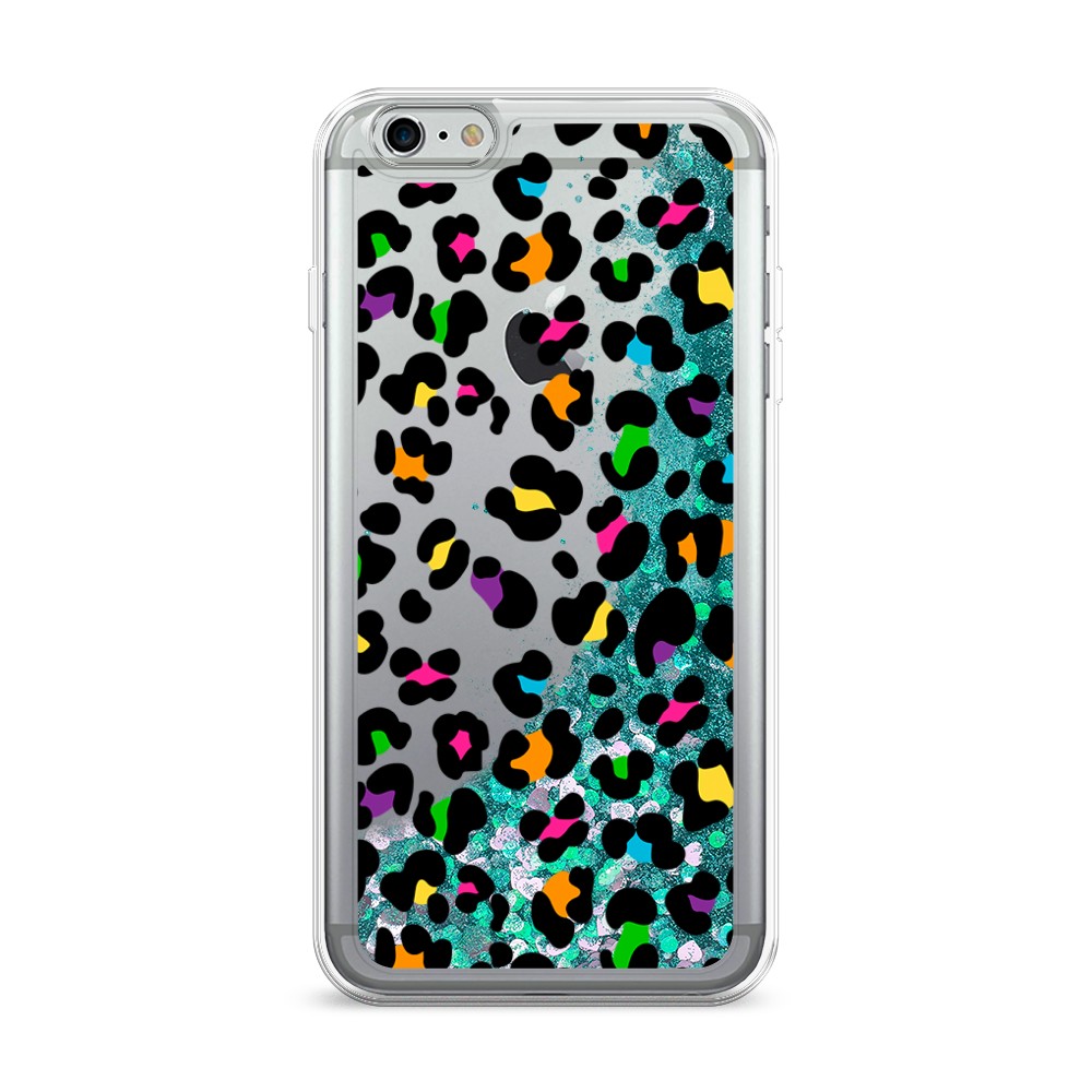

Жидкий чехол с блестками "Яркий леопард" на Apple iPhone 6 Plus, 10595-1