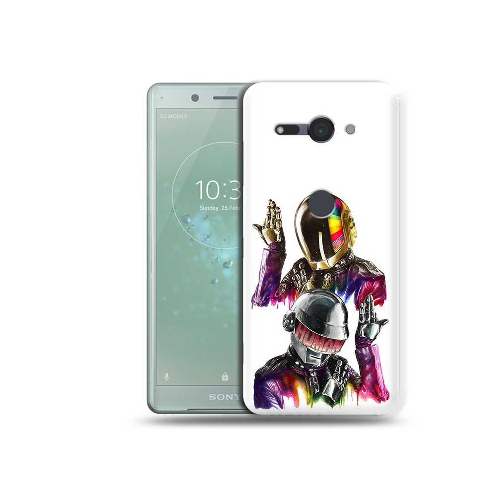 

Чехол MyPads Tocco для Sony Xperia XZ2 Compact диско космонавты, Прозрачный, Tocco