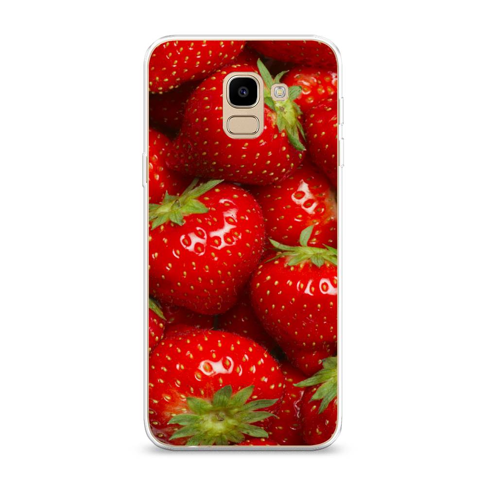 

Чехол Awog на Samsung Galaxy J6 2018 "Клубника", Красный;зеленый, 26150-10