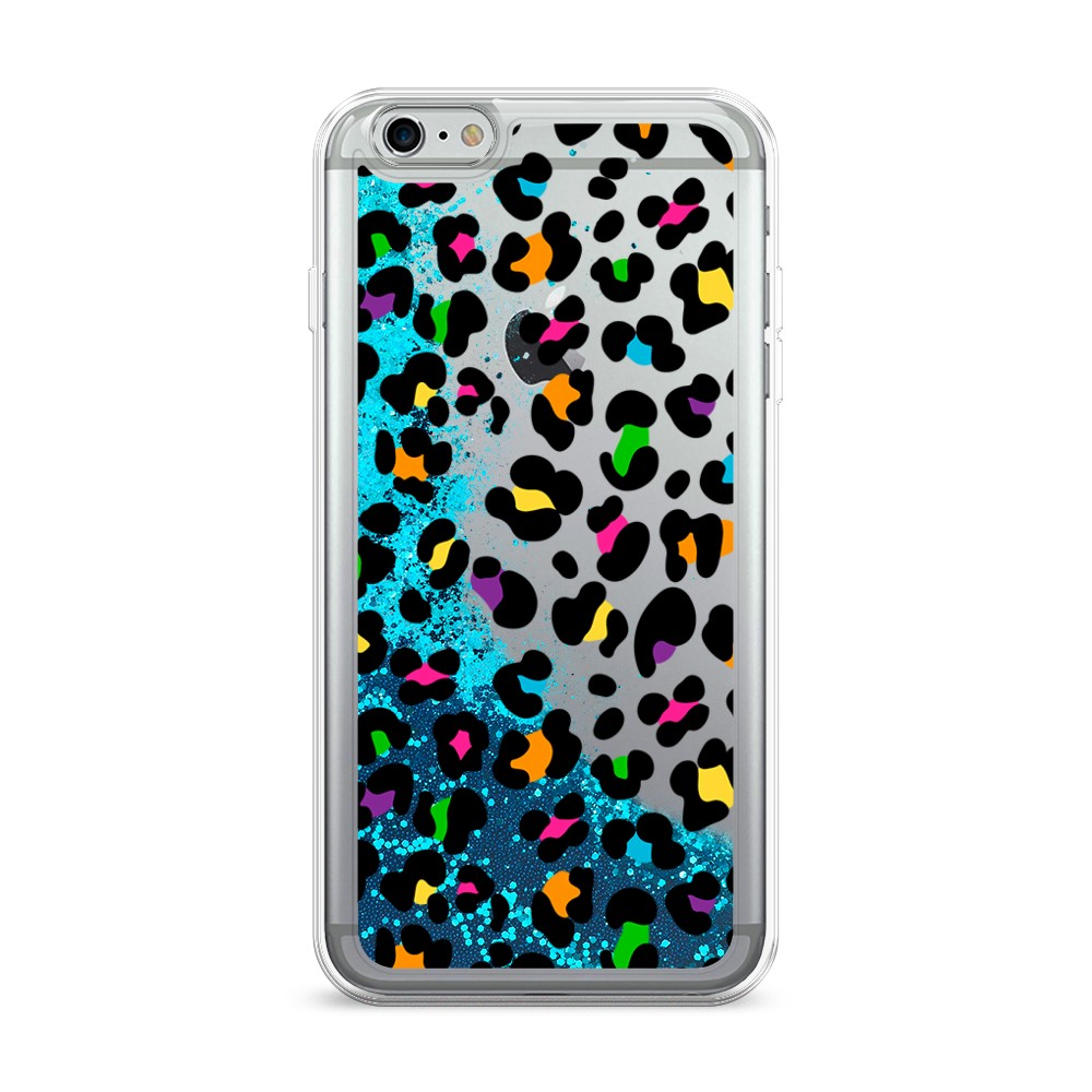

Жидкий чехол с блестками "Яркий леопард" на Apple iPhone 6 Plus, 10593-1