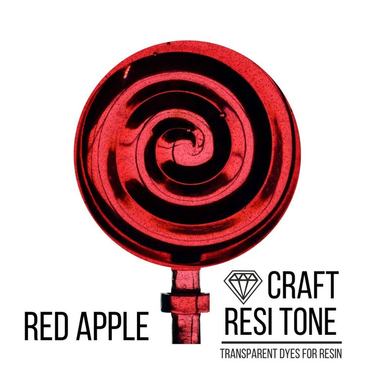 фото Прозрачный тонер для эпоксидной смолы красное яблоко 10 мл, resitone 0047 craftsmen.store