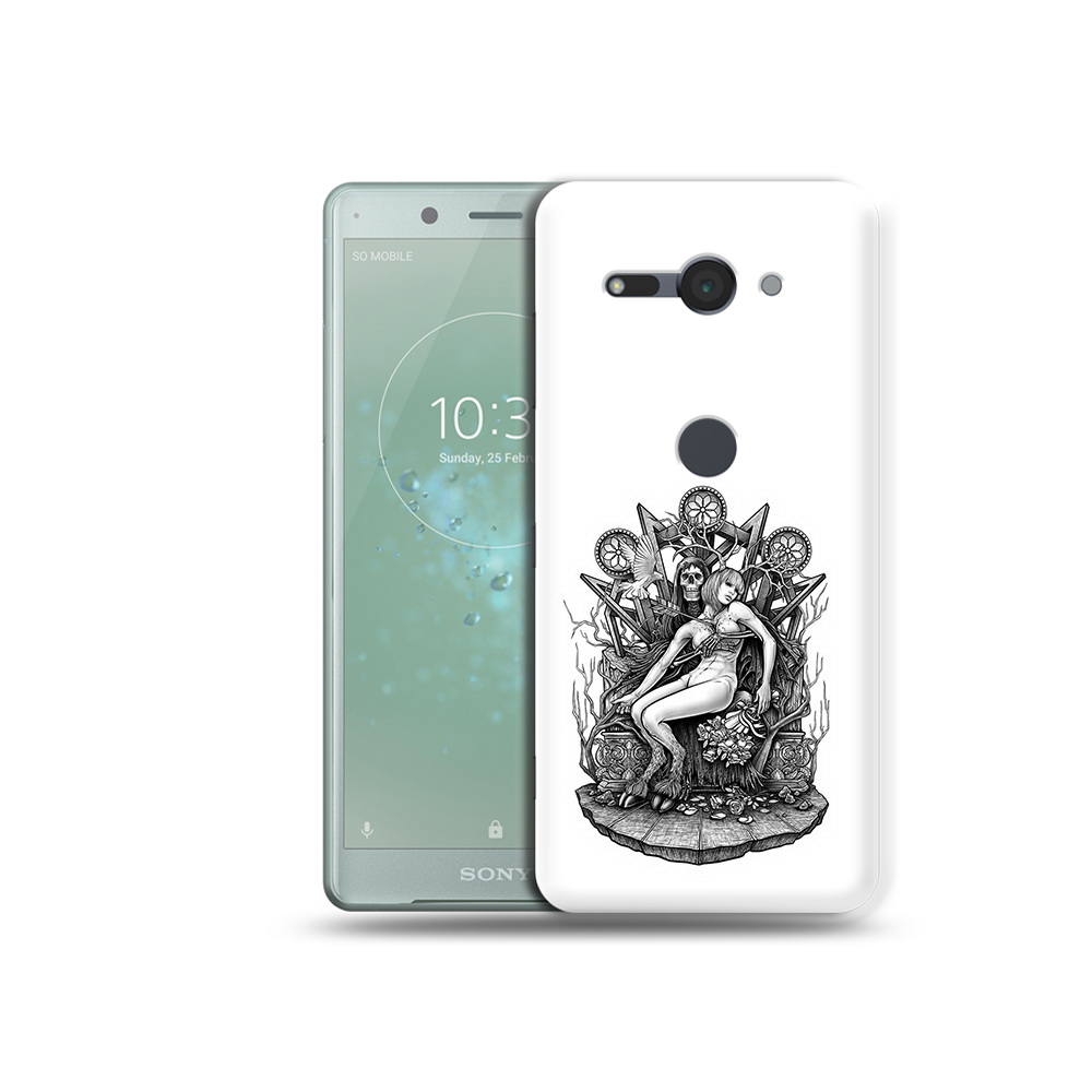 

Чехол MyPads Tocco для Sony Xperia XZ2 Compact девушка на троне, Прозрачный, Tocco