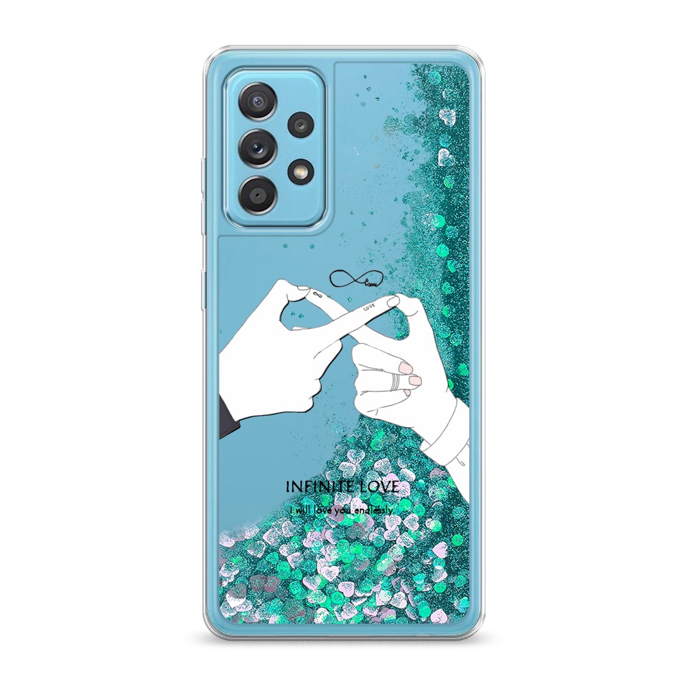 

Жидкий чехол с блестками "Любовь навсегда" на Samsung Galaxy A52, 2102495-1