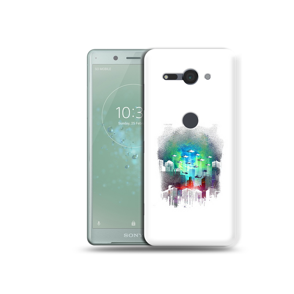 

Чехол MyPads Tocco для Sony Xperia XZ2 Compact город в свечении, Прозрачный, Tocco