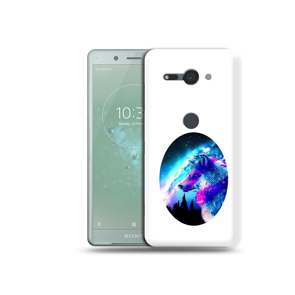 

Чехол MyPads Tocco для Sony Xperia XZ2 Compact голубой волк, Прозрачный, Tocco