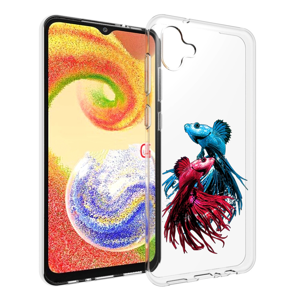 

Чехол MyPads рыбы петушки для Samsung Galaxy A04, Прозрачный, Tocco