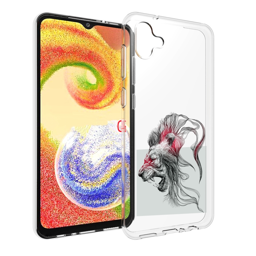 

Чехол MyPads разъяренный лев для Samsung Galaxy A04, Прозрачный, Tocco