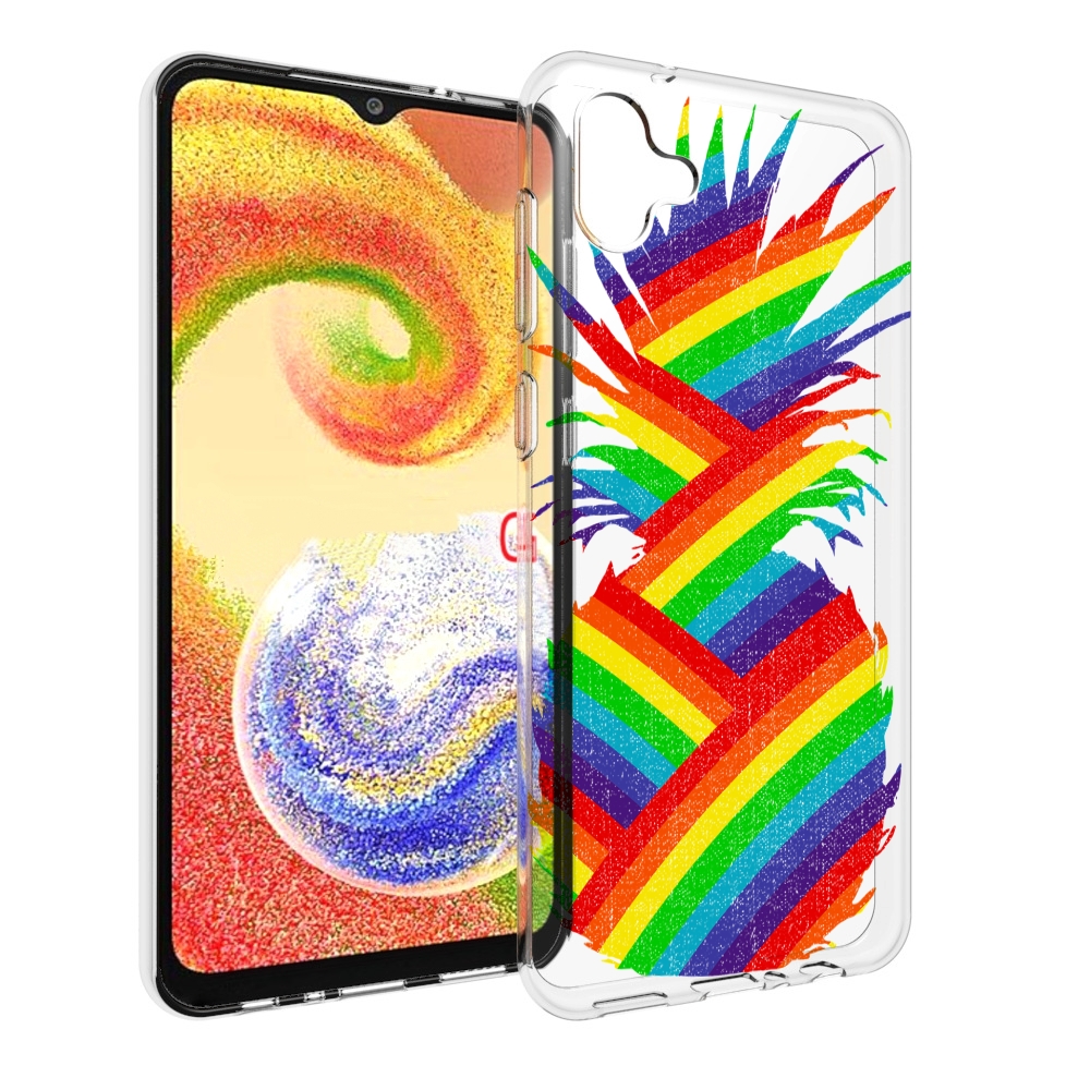 

Чехол MyPads радужный ананас для Samsung Galaxy A04, Прозрачный, Tocco