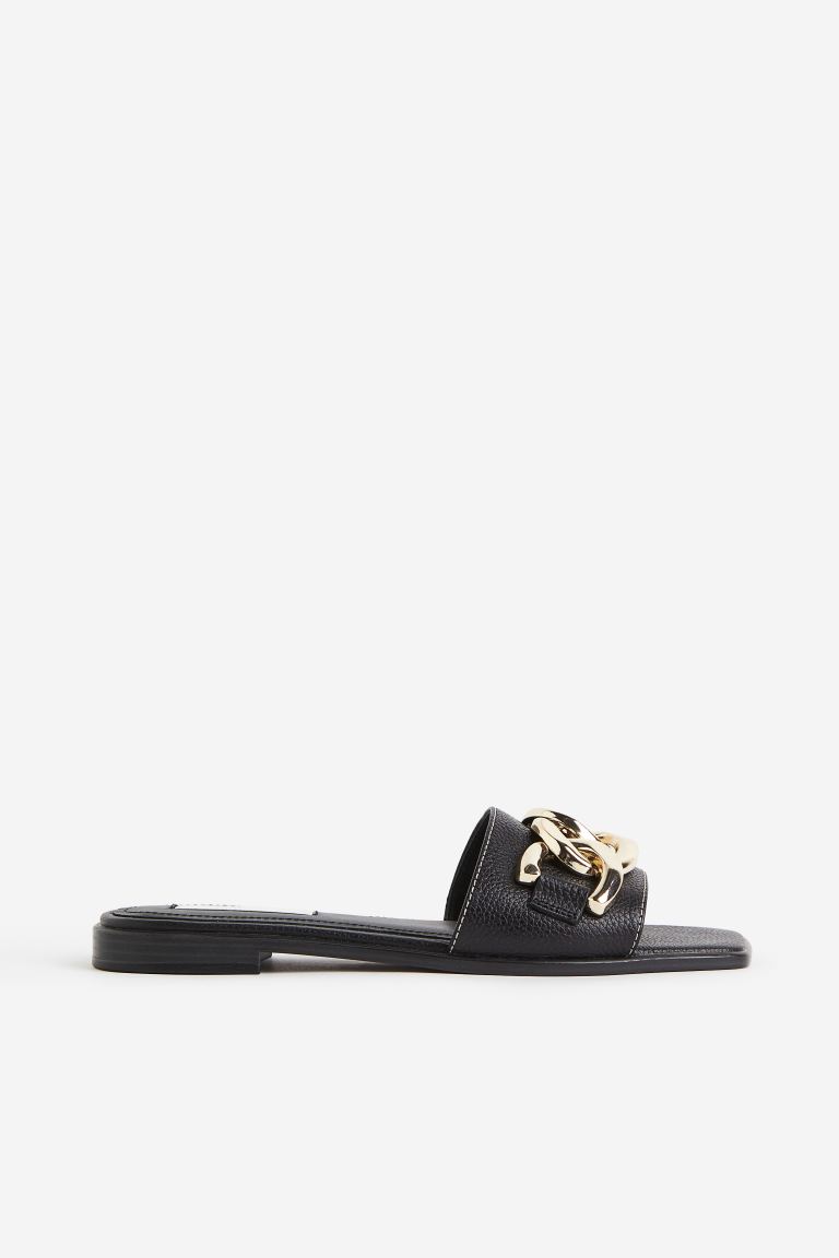 

Мюли женские H&M 1141349 черные 35 EU (доставка из-за рубежа), 1141349