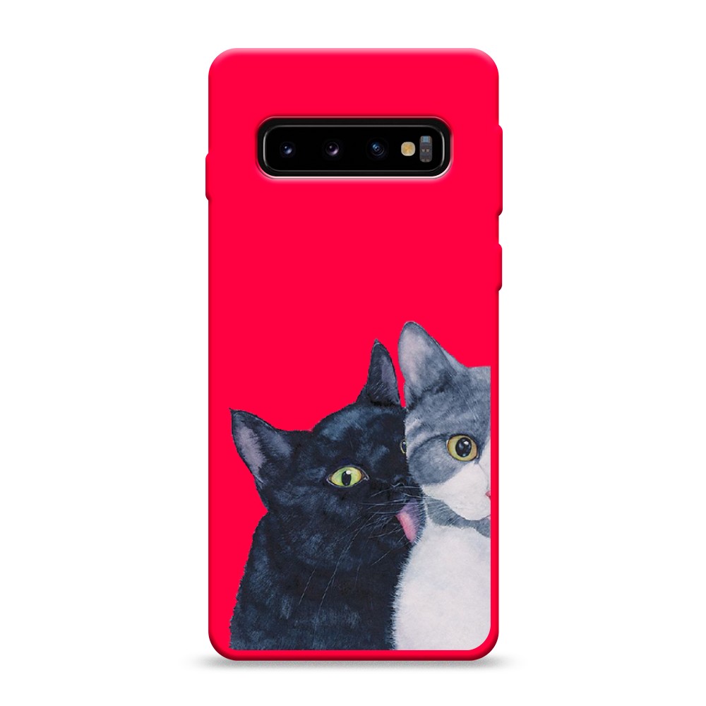 

Чехол Awog на Samsung Galaxy S10 "Кошачья любовь", Разноцветный, 27053-1