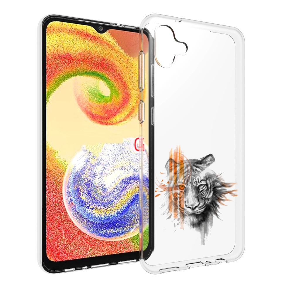 

Чехол MyPads огненный тигр для Samsung Galaxy A04, Прозрачный, Tocco