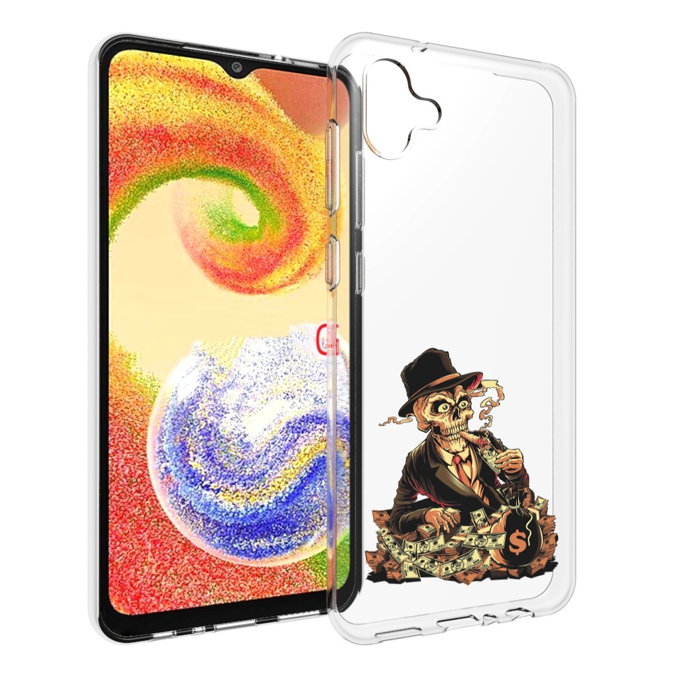 

Чехол MyPads нарисованный череп с сигаретой для Samsung Galaxy A04, Прозрачный, Tocco