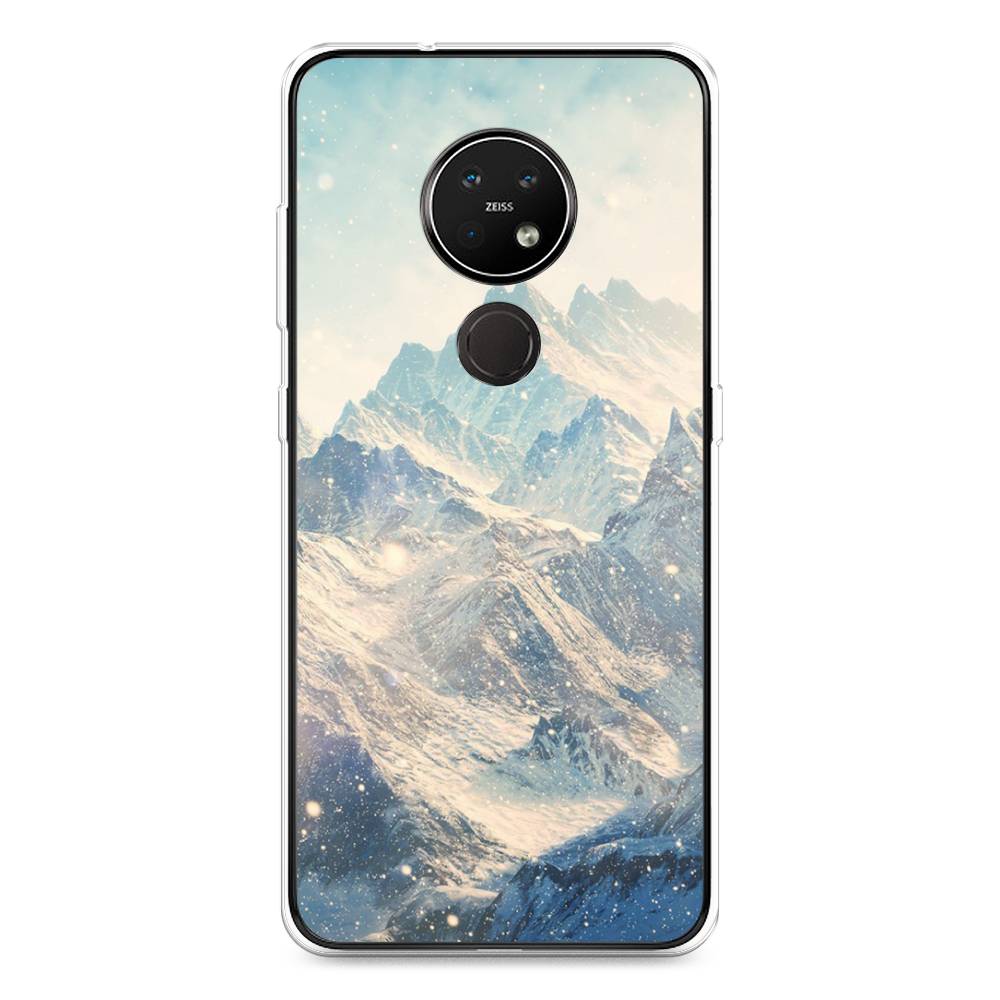 

Чехол Awog на Nokia 7.2 / Нокиа 7.2 "Горы 4", Голубой, 123150-4