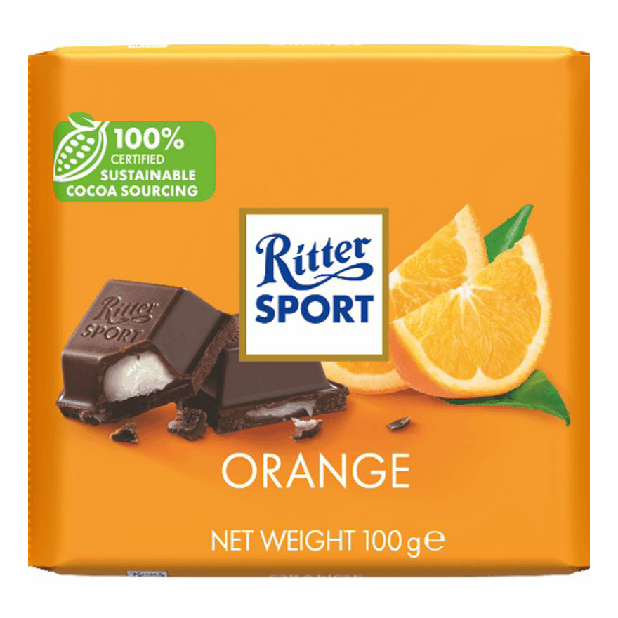 

Шоколад Ritter Sport Яркий Апельсин темный с помадной начинкой 100 г