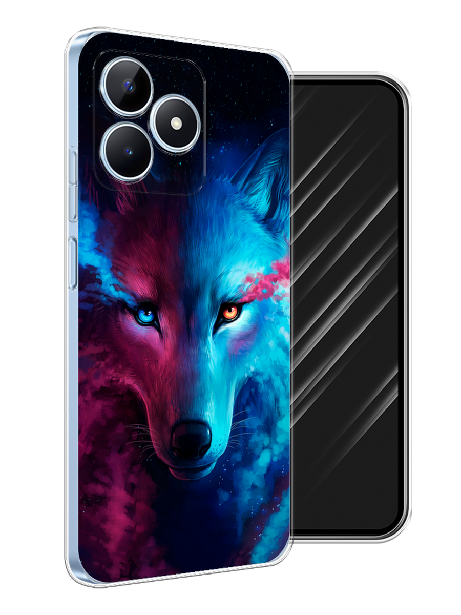 

Чехол Awog на Realme C60 "Волшебный волк", Голубой;розовый, 2516550-1
