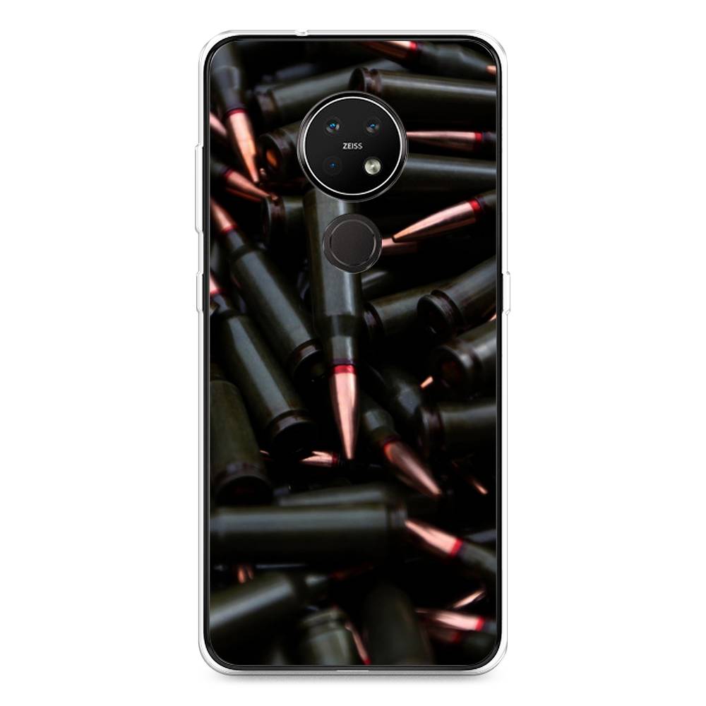 

Чехол Awog на Nokia 7.2 / Нокиа 7.2 "Пули черные", Черный;коричневый, 123150-5