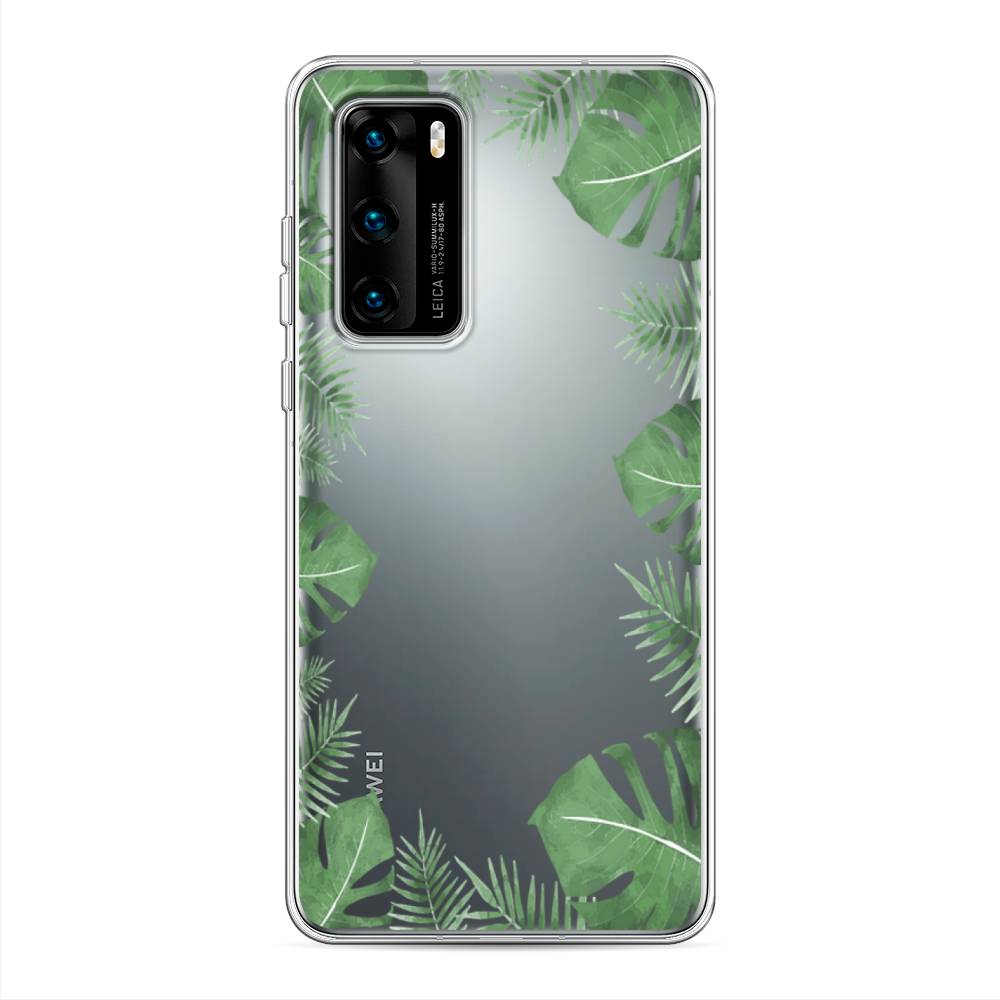 

Чехол Awog на Huawei P40 "Листья папоротника рамка", Зеленый, 610850-8