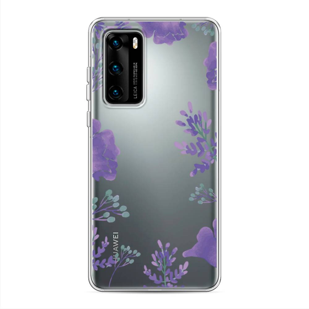 

Чехол Awog на Huawei P40 "Сиреневая цветочная рамка", Прозрачный;фиолетовый, 610850-8