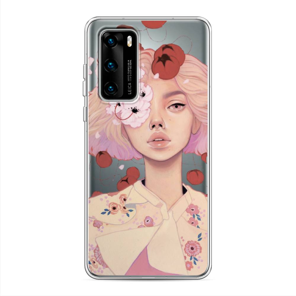 

Чехол Awog на Huawei P40 "Цветочная анархия", Бежевый;розовый;красный, 610850-7