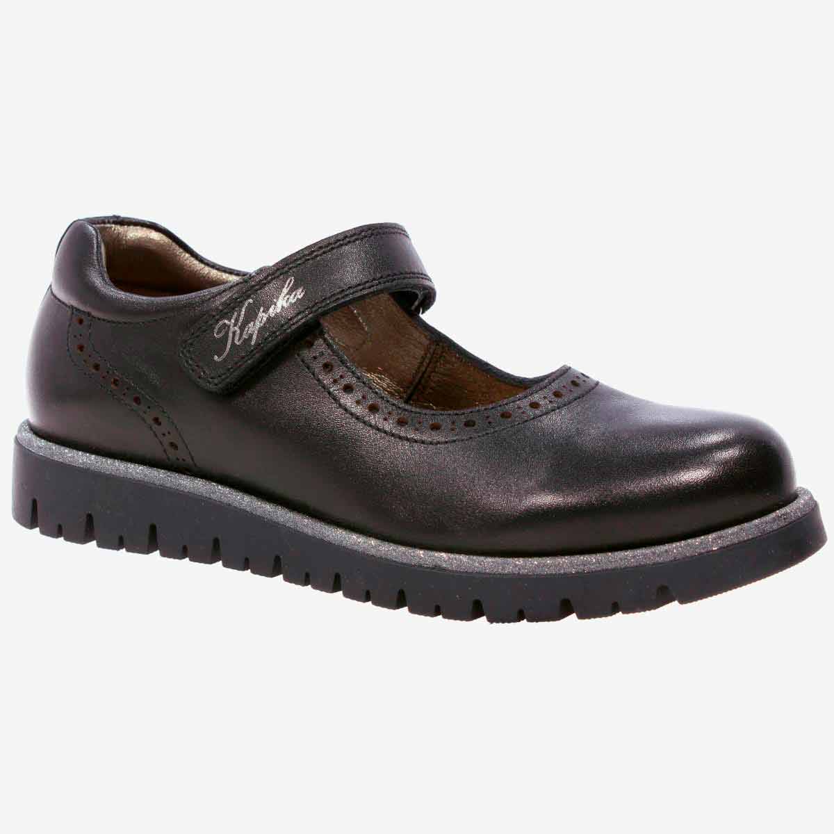 Туфли детские Kapika 22557т-3, цвет черный, размер 29 EU kapika туфли открытые 34080п 2
