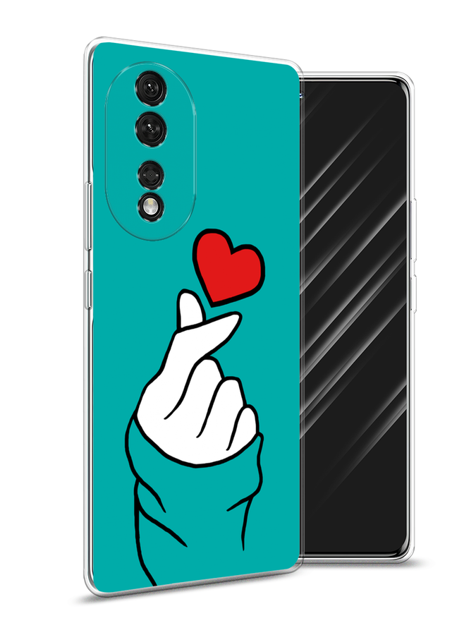 

Чехол Awog на Honor 80 "Маленькое сердечко", Голубой;белый;красный, 6120350-7