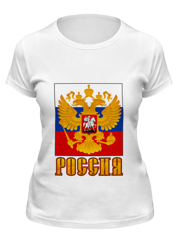 Футболка женская Printio Россия герб белая L