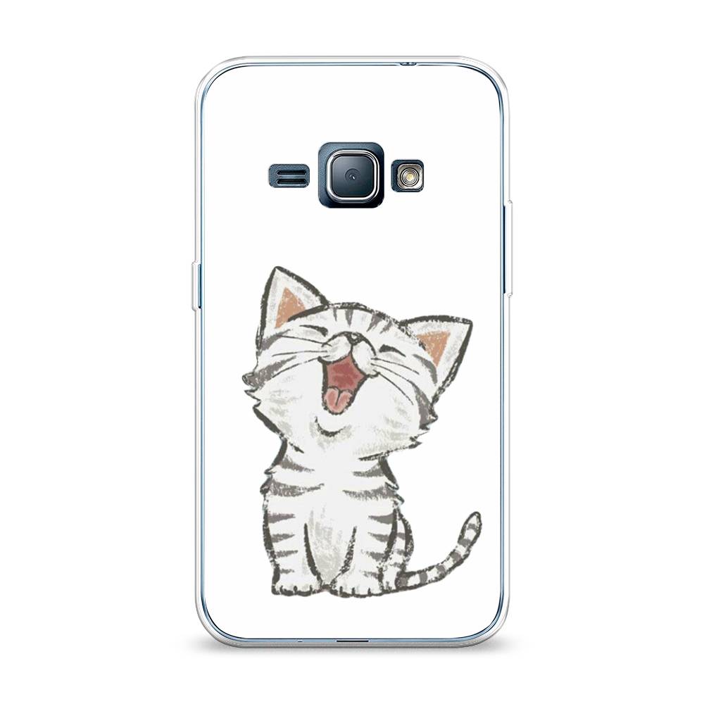 

Чехол Awog на Samsung Galaxy J1 2016 / Самсунг J1 2016 "Котенок рисованный", Серый;белый, 22150-1
