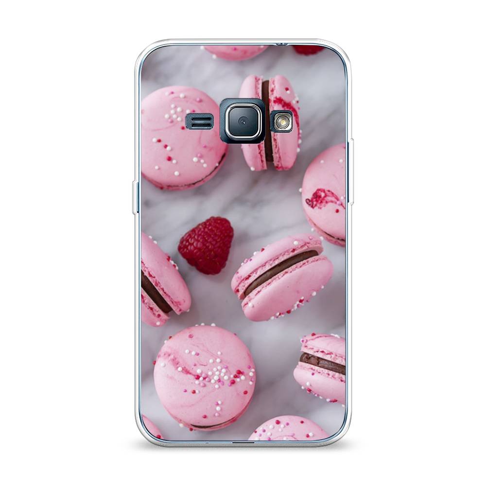 

Чехол Awog на Samsung Galaxy J1 2016 / Самсунг J1 2016 "Макарони с малиной", Серый;розовый, 22150-10