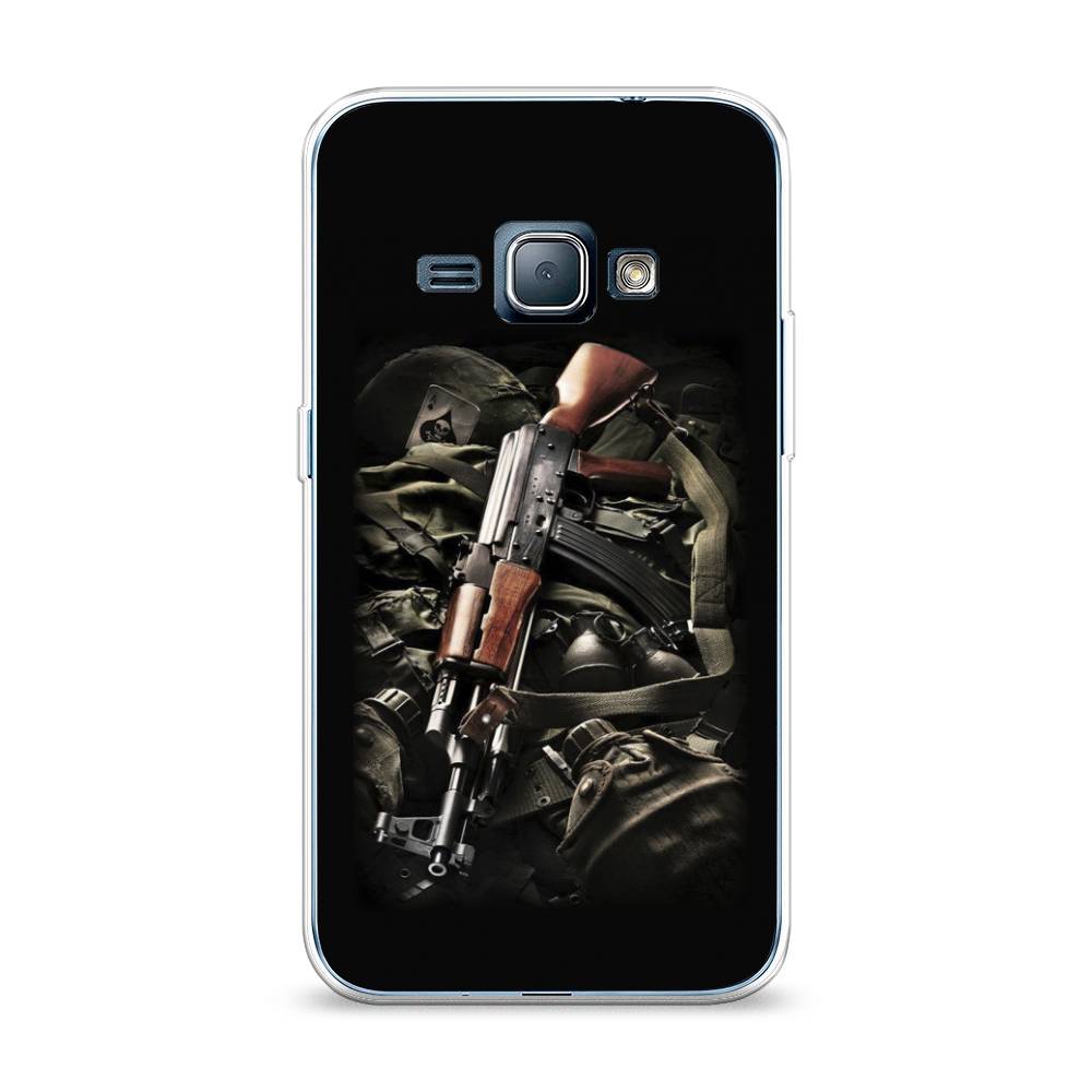 

Чехол Awog на Samsung Galaxy J1 2016 / Самсунг J1 2016 "Автомат", Черный;коричневый;серый, 22150-5