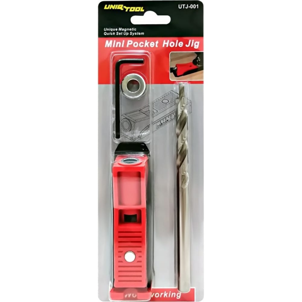 

Приспособление для соединения саморезами Mini Pocket hole JIG UNIQ TOOL UTJ-001