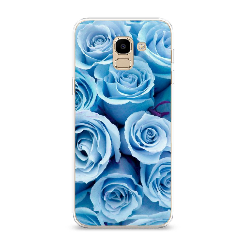 

Чехол Awog на Samsung Galaxy J6 2018 "Лазурные розы", Голубой, 26150-8
