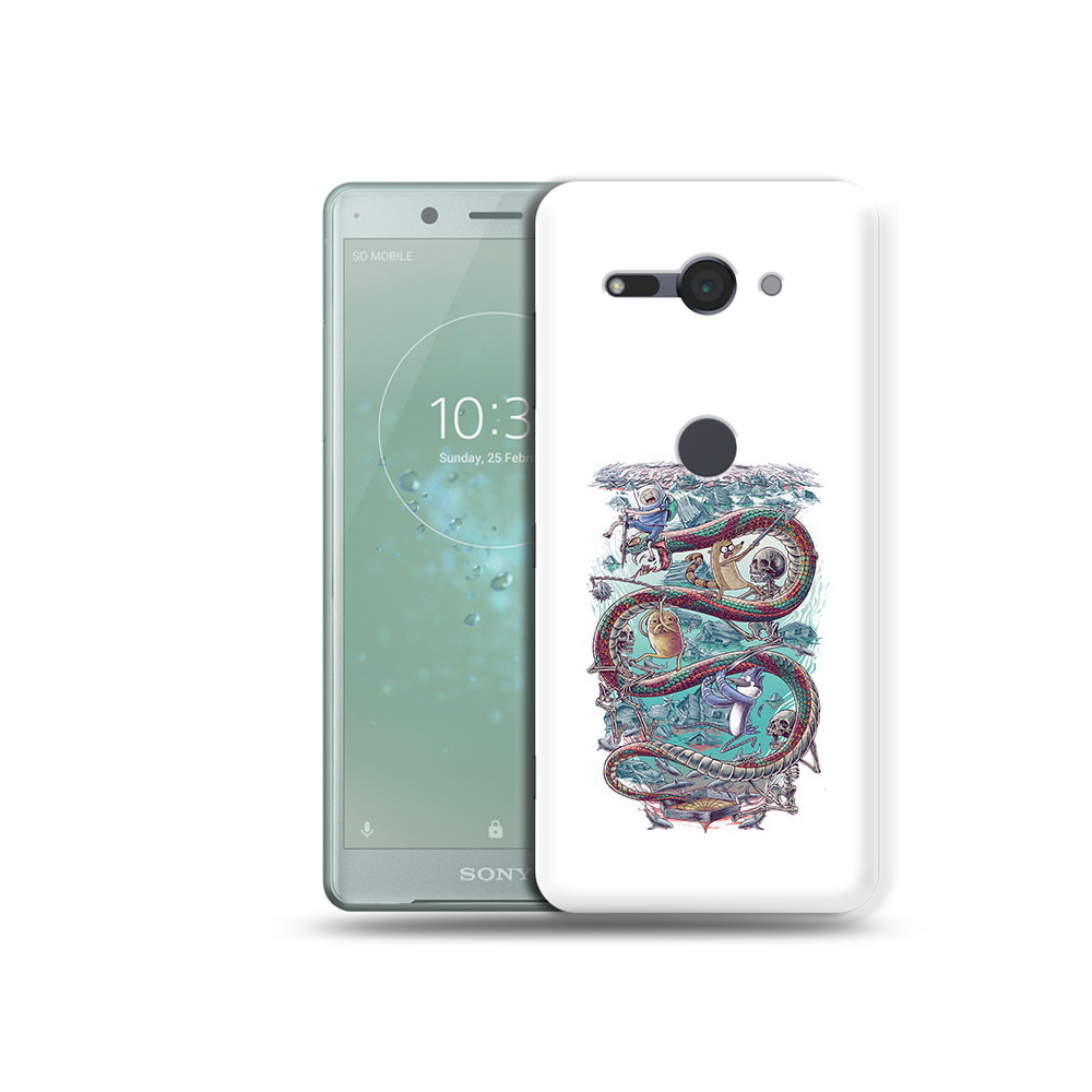 

Чехол MyPads Tocco для Sony Xperia XZ2 Compact время приключений страшилка, Прозрачный, Tocco