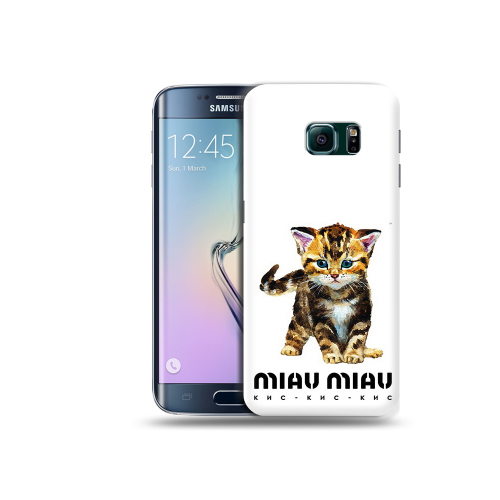 

Чехол MyPads Tocco для Samsung Galaxy S6 Edge Бренд miau miau, Прозрачный, Tocco