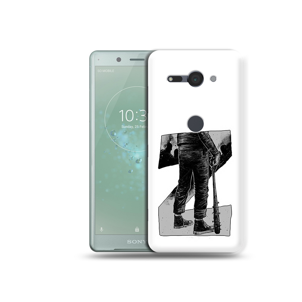 

Чехол MyPads Tocco для Sony Xperia XZ2 Compact воин черно белый, Tocco