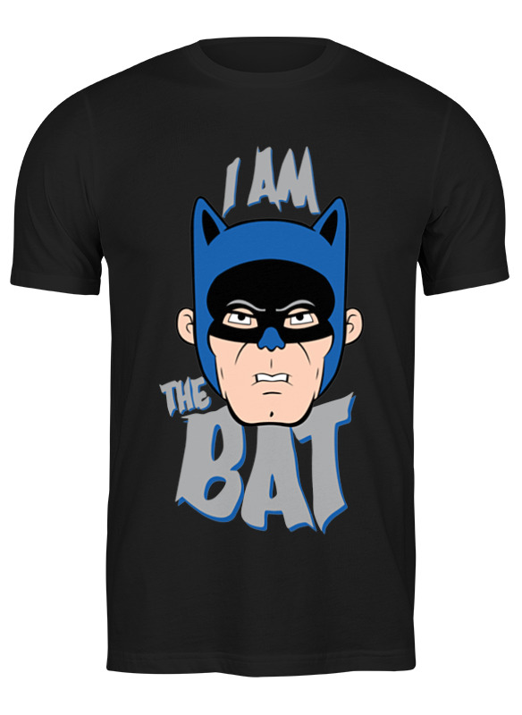 

Футболка мужская Printio I am the bat черная L, Черный, I am the bat