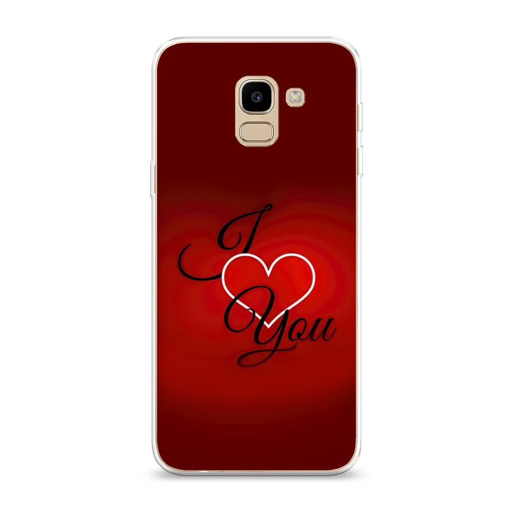

Чехол Awog на Samsung Galaxy J6 2018 "I love you 3", Красный;черный, 26150-6