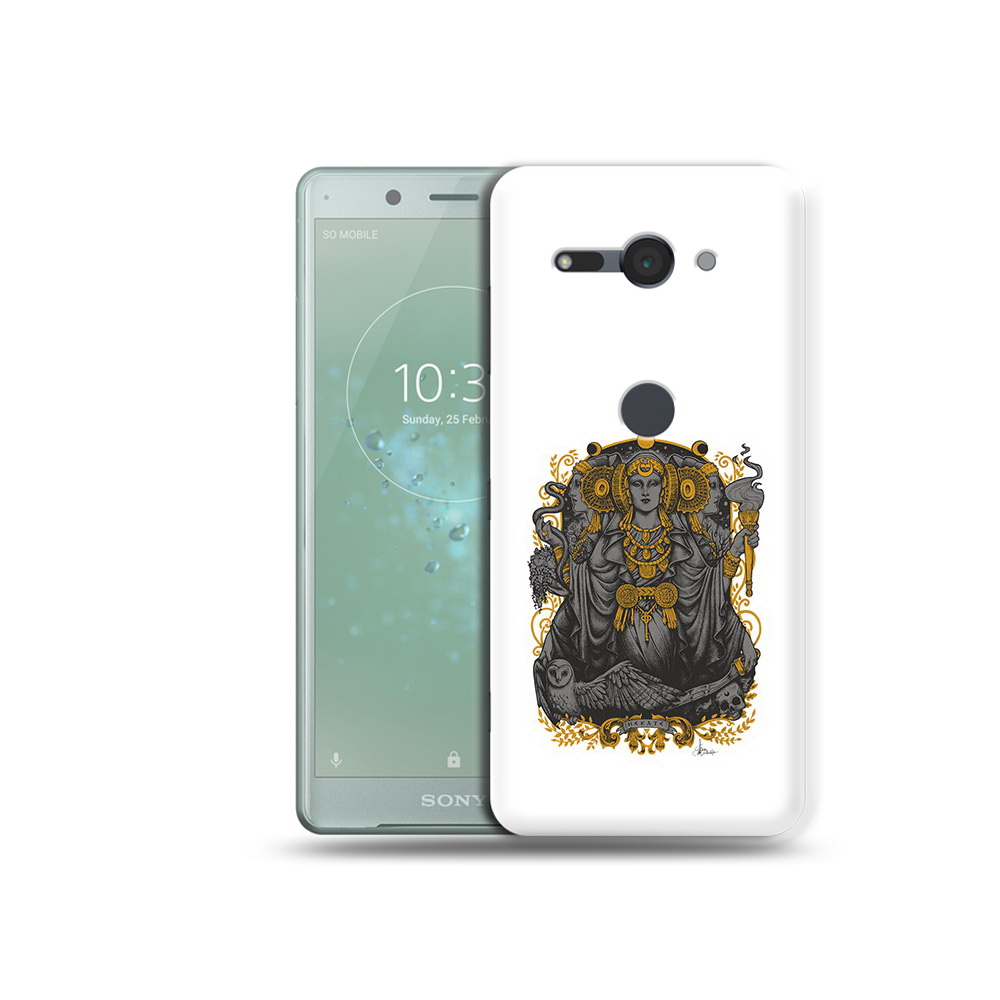 

Чехол MyPads Tocco для Sony Xperia XZ2 Compact божество с золотыми элементами, Прозрачный, Tocco