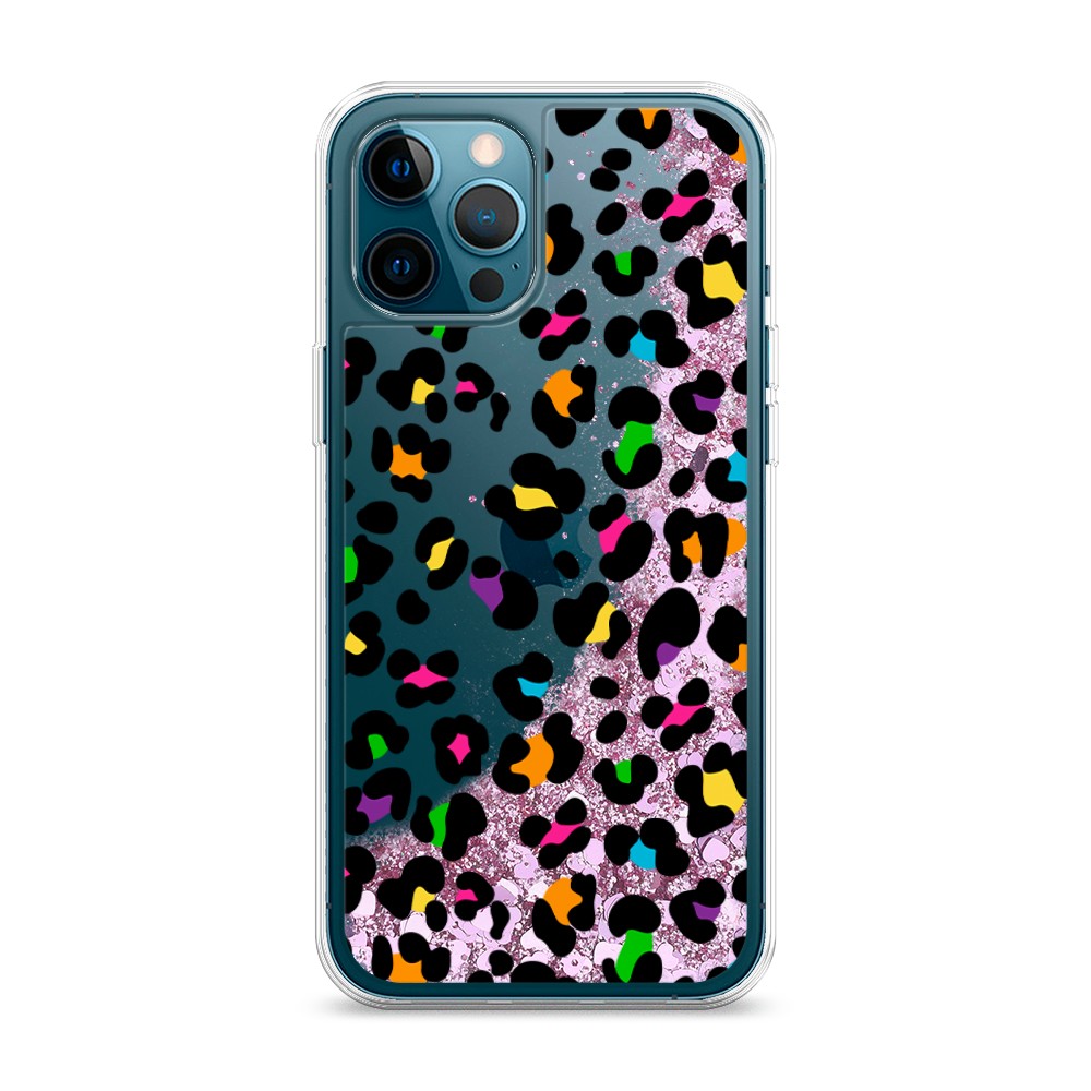 

Жидкий чехол с блестками "Яркий леопард" на Apple iPhone 12 Pro Max, 12794-1